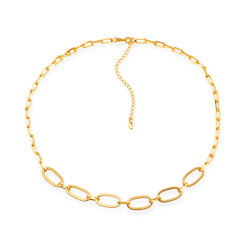 Chocker Dourada Cartier com Extensor Banhado a Ouro 24k
