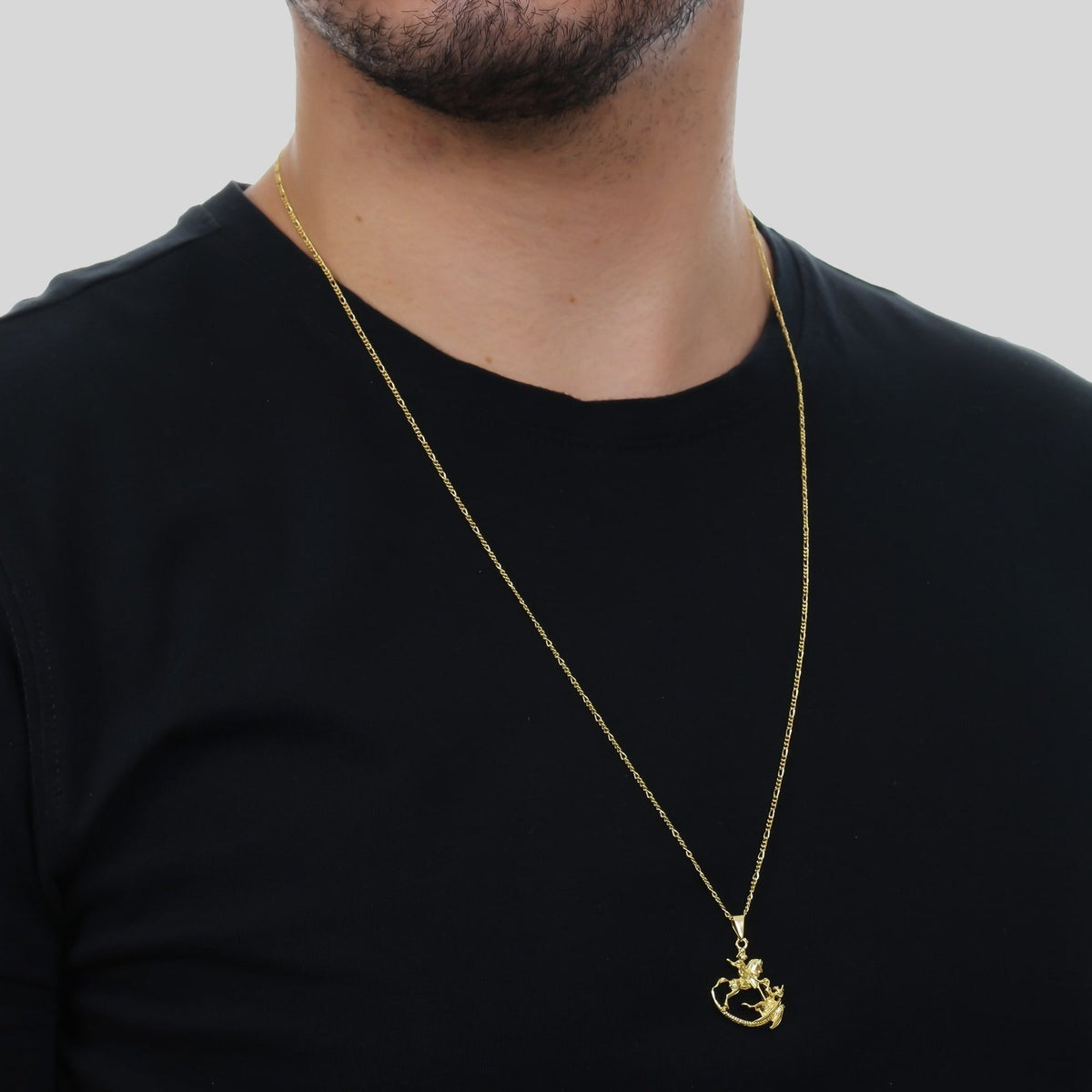 Pingente Dourado São Jorge - Banhado a Ouro 24k