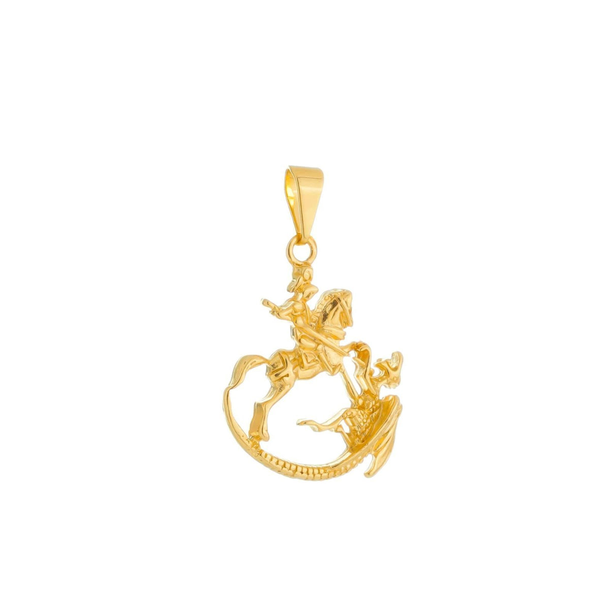 Pingente Dourado São Jorge - Banhado a Ouro 24k